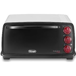 De'Longhi EO14552.W mini-elektrische kookpan, inhoud 14 l, 3 kookfuncties, timer met automatische uitschakeling, luchtfriteuse, ovenlicht, vermogen 1400 W, wit