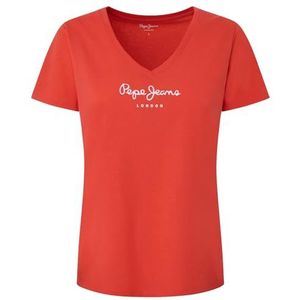 Pepe Jeans Wendy V-hals T-shirt dames, Rood (Crispy Red)