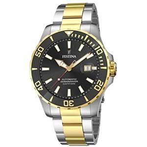 Festina Herenhorloge analoog kwarts met roestvrijstalen armband F20532/2, armband, Zwart, Armband