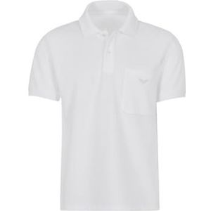 Trigema poloshirt heren, Wit