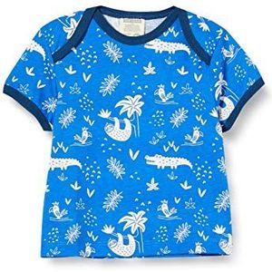 loud + proud Jongens T-shirt van biologisch katoen, all-over print, blauw (kobalt), (fabrikantmaat: 62/68), kobaltblauw, Kobalt Blauw