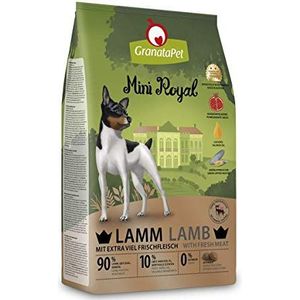 GranataPet Mini Royal Lamm 1 kg droogvoer voor honden, zonder granen en zonder suiker, toegevoegd volledig voer voor volwassen honden