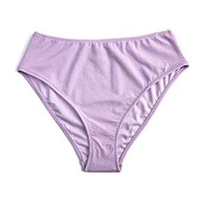 Koton Bas de bikini tissé taille haute pour femme, Violet (385), 34