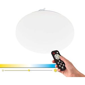 EGLO Access Frania-A Led-plafondlamp, 1 lichtpunt, plafondlamp van staal en kunststof in wit, met afstandsbediening, kleurtemperatuurverandering (warm, neutraal, koud), dimbaar, Ø 30 cm