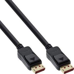 InLine 1 m DisplayPort-kabel 1.4 8K4K verguld zwart 17201P