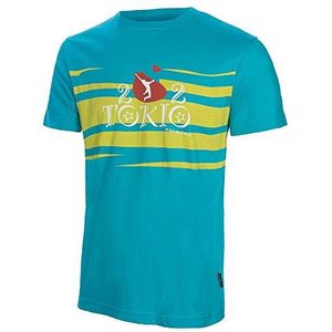 TRANGO Tokyo T-shirt voor heren, Capri Blauw