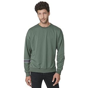 Trendyol Heren Oversize Crew Neck Sweatshirt Effen Groen XL, Groen