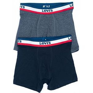 Levi's Kids Boxershort Logo - set van 2 Zwart/Grijs Melange