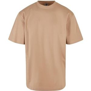 Urban Classics T-shirt met korte mouwen voor heren, oversized, met vallende schouders, 100% katoenen jersey, Beige Union