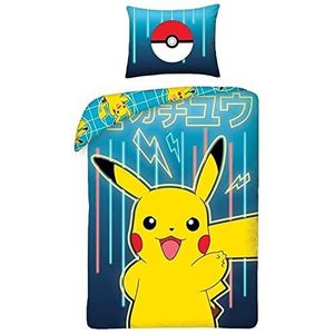Pokémon Pikachu Dekbedovertrek - Eenpersoons - 140 X 200 cm - Multi