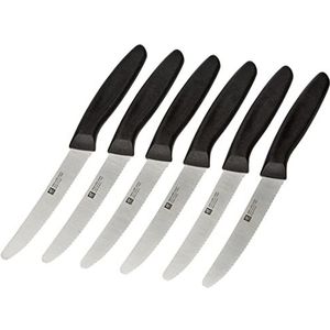 zwilling Twin Grip Keukenmes met gekarteld, 6-delig, 12 cm lemmetlengte, nitrostaal