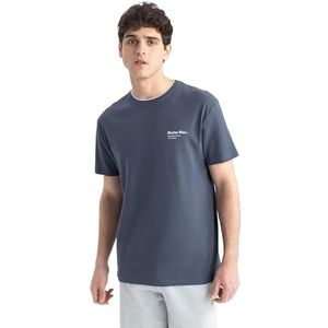 DeFacto Z3076az T-shirt voor heren, Indigo