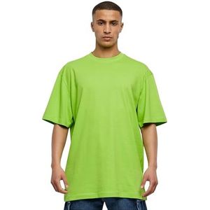 Urban Classics T-shirt met korte mouwen voor heren met afhangende schouders, 100% katoenen jersey, limoengroen, 4XL
