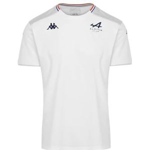 Kappa - Ayba BWT Alpine F1 Team T-shirt voor heren, Wit, Grijs.
