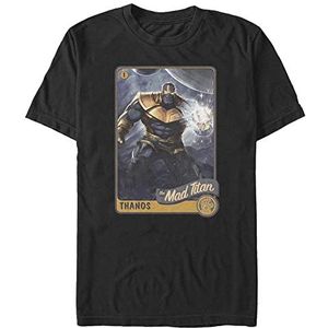 Marvel Avengers Classic-Titan Card Organic T-shirt, uniseks, korte mouwen, zwart, XXL, SCHWARZ