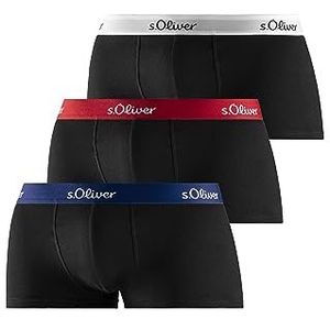 s.Oliver Set van 3 boxershorts voor heren, 3 zwart, S, Zwart