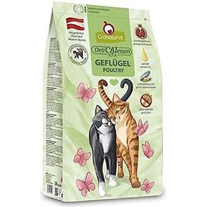 GranataPet DeliCatessen Adult gevogelte, droge voer voor volwassenen katten, lekker compleet voer zonder granen en zonder toegevoegde suikers voor kleine gourmets, 300 g