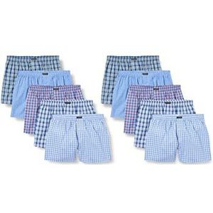 Lower East Set van 10 Amerikaanse boxershorts voor heren - 100% katoen - herenondergoed - boxershorts voor heren - katoenen boxershorts voor heren