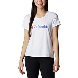 Columbia Sun Trek SS Graphic Tee T-shirt voor dames, korte mouwen, Wit, Gem Columbia