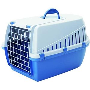 Savic Trotter transportkooi voor huisdieren, 49 x 33 x 30 cm, blauw/lichtgrijs, 1 stuk