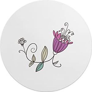Questo Casa, Ronde muismat met antislip onderkant voor kantoor en thuis, diameter 22 cm