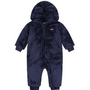 Levi's Sherpa Lvn Bear Jumpsuit voor baby's, jongens, Naval Academy