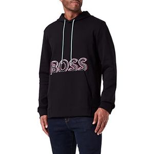 BOSS Sweatshirt met capuchon voor heren, Zwart 1