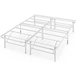 ZINUS SmartBase Lattenbodem, 35 cm, reeds gemonteerd, metalen bedframe, eenvoudig te monteren, opslag onder het bed, 140 x 190 cm, wit