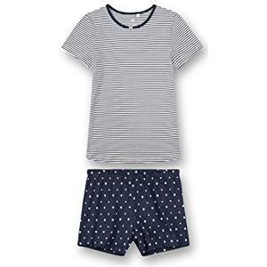 Sanetta Korte pyjama voor meisjes in, Scandinavisch blauw