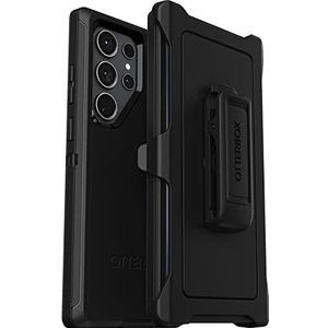 OtterBox Defender beschermhoes voor Samsung Galaxy S23 Ultra, schokbestendig, valbescherming, extreem robuust, beschermhoes, ondersteunt 4 x meer vallen dan militaire standaard, zwart