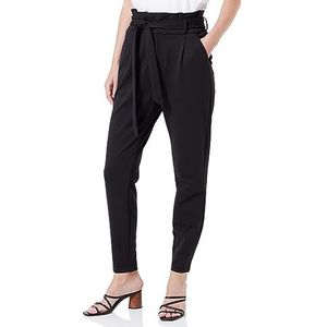 Vero Moda Dames Vmluccaeva Hr Paperbag Pant Ga Noos Broek, zwart.