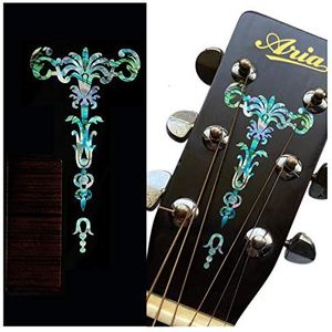 Inlay H-114GT-MX gitaarsticker, gothic-fakkel (abalone-mix)