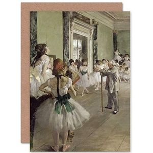 Edgar Degas wenskaart met envelop ""The Ballet Class