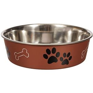 Loving Pets metalen Bella-hondenkom, groot, koper, 1,5 l,