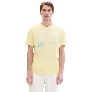 TOM TAILOR 1041817 T-shirt voor heren (1 stuk), 34585 - Lichtgeel
