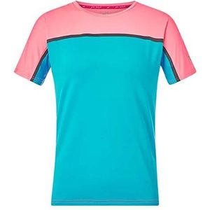 Pro Touch Gaisa II T-shirt voor dames, turquoise/rood licht