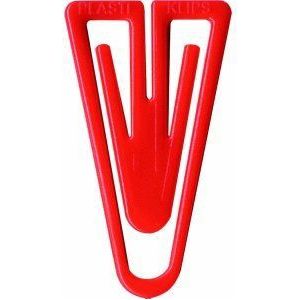 Laurel paperclip plastic clips van polystyreen, 35 mm, zak, rood
