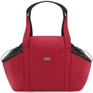 Record - Dogmar transporttas voor honden en katten, waterdicht, geventileerd met mesh-inzetstukken en gevoerd, hondentas met riem en afneembare bodem, tot 6 kg, rood, 40 x 17 x 30 cm