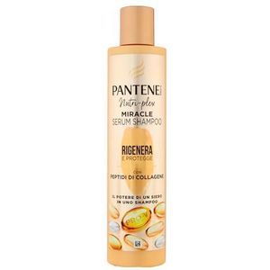 Pantene x Emily in Paris régénère et protège Miracle Sérum Shampooing 250 ml Edition Limitée. Nourrit les cheveux secs et endommagés. Enrichi en Pro-V et Peptides de collagène