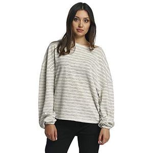 Urban Classics Top-S- Oversized Stripe Pullover Grijs/Wit