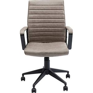 Kare Labora Modern design bureaustoel draaistoel met armleuningen en gasveer in hoogte verstelbaar met lage rugleuning beige 105x57x61 cm