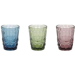 Tognana Madame Set van 3 glazen glazen 230 cc, meerkleurig