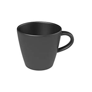 Villeroy & Boch - Manufacture Rock Café, elegante mok van hoogwaardig porselein in verfrissende zwarte kleur, vaatwasmachinebestendig, 150 ml