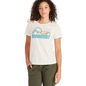 Marmot Wm's Coastal T-shirt SS met korte mouwen, outdoor T-shirt, ideaal voor sport, fitnessstudio, sneldrogend, ademend, Nieuwe Turtledove Heather