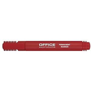 OFFICE PRODUCTS 17071211-04 permanente marker Basic ronde punt lijnbreedte / rood / 1 stuk / permanente marker / belettering van rubber karton / metaal / glas / waterdicht