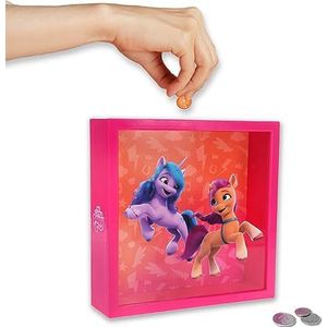 Paladone My Little Pony magische spaarpot met fotolijst - regenboog eenhoorn spaarpot voor kinderen die van MLP houden - Officieel gelicentieerd spaarpot van My Little Pony voor decoratie