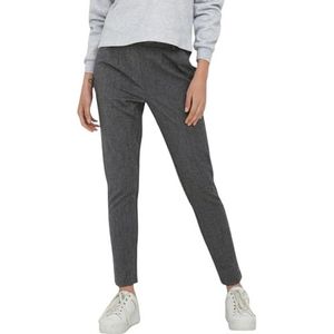 ONLY Onlpoptrash-elise Easy Melange Pant Noos Damesbroek, donkergrijs gemêleerd