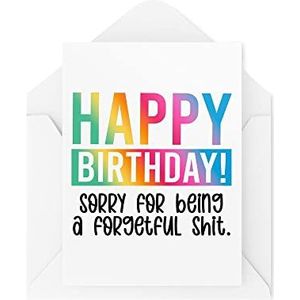 Grappige verjaardagskaart | Sorry For Being A Forgetful Sh*t | Forgot Your Birthday Colleague Buddy Friend Mate Banter For Him Jokes | CBH924