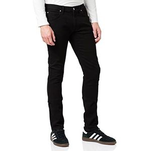 Lee Heren Jeans Luke L719DNFX Slim Tapered Every Day Gebruikte, Black Clean Black, 28W / 32L