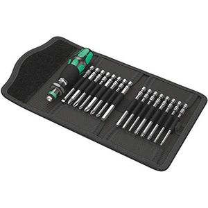 Wera 05059295001 KK 60 schroevendraaierset, 17-delig, zwart/groen, 153 x 135 x 53 mm